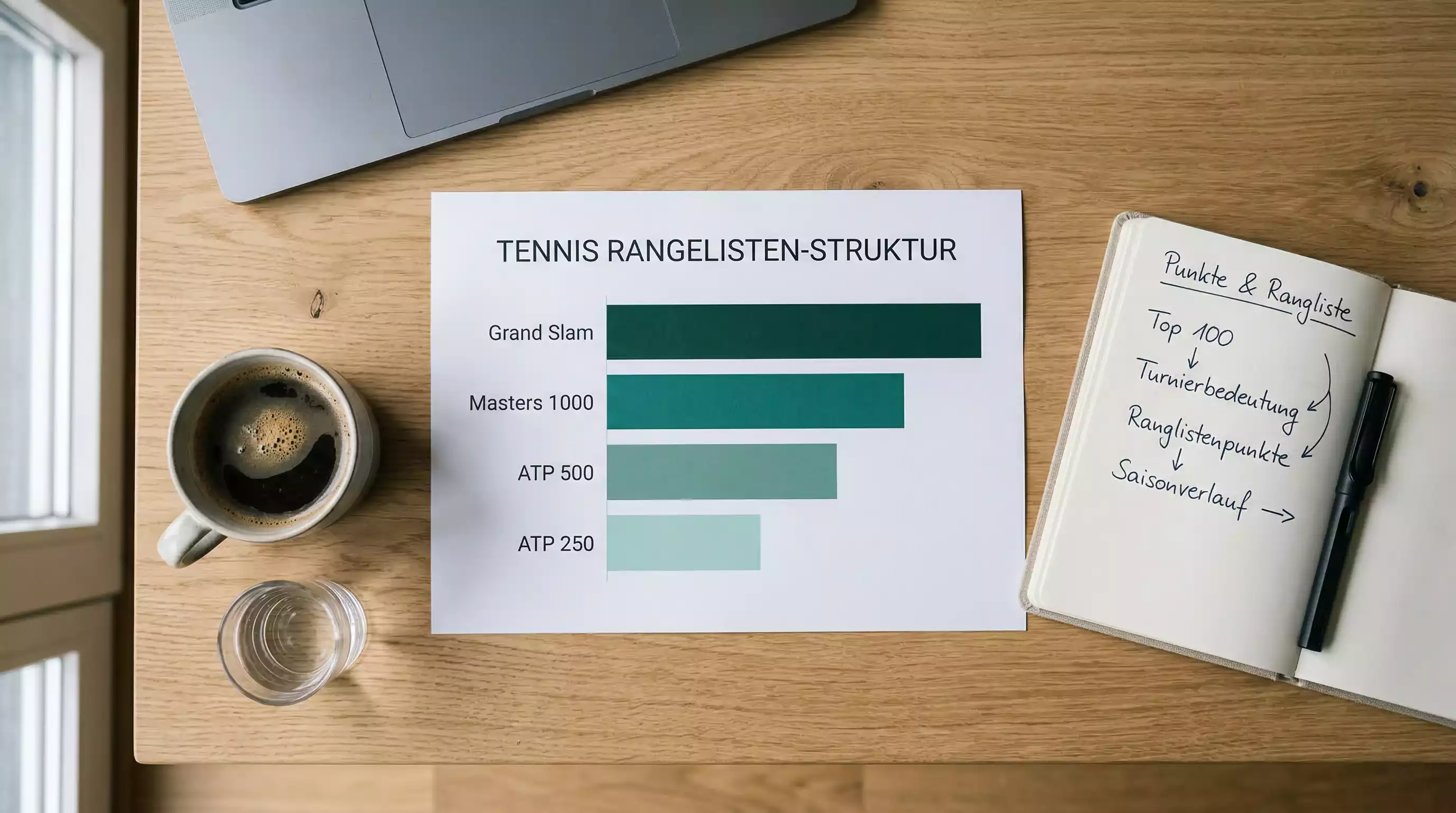 ATP Weltrangliste – Übersicht der Punktevergabe nach Turnierkategorien im Tennis-Ranking-System