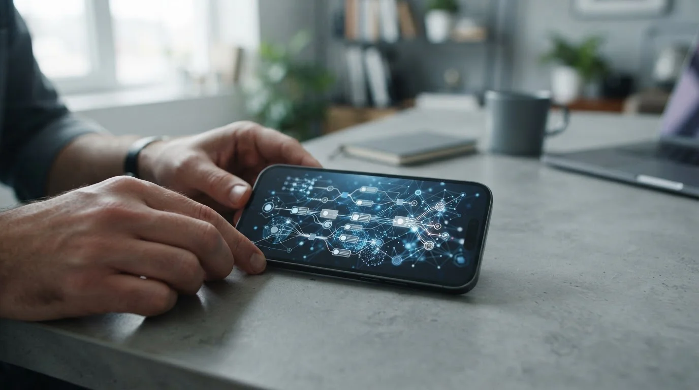 Schematische Darstellung einer Blockchain-Transaktion auf neutralem Interface