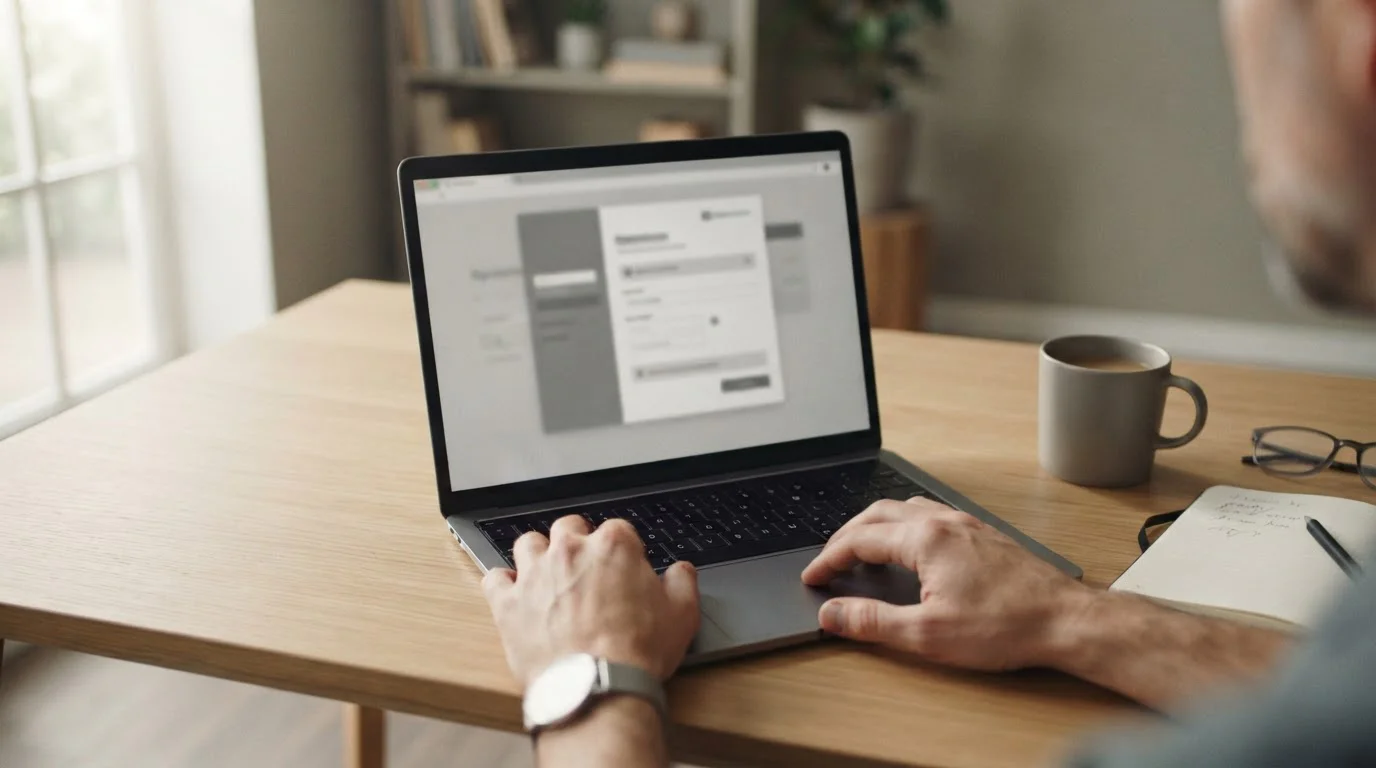 Online-Zahlung per Mastercard auf einem Laptop-Bildschirm