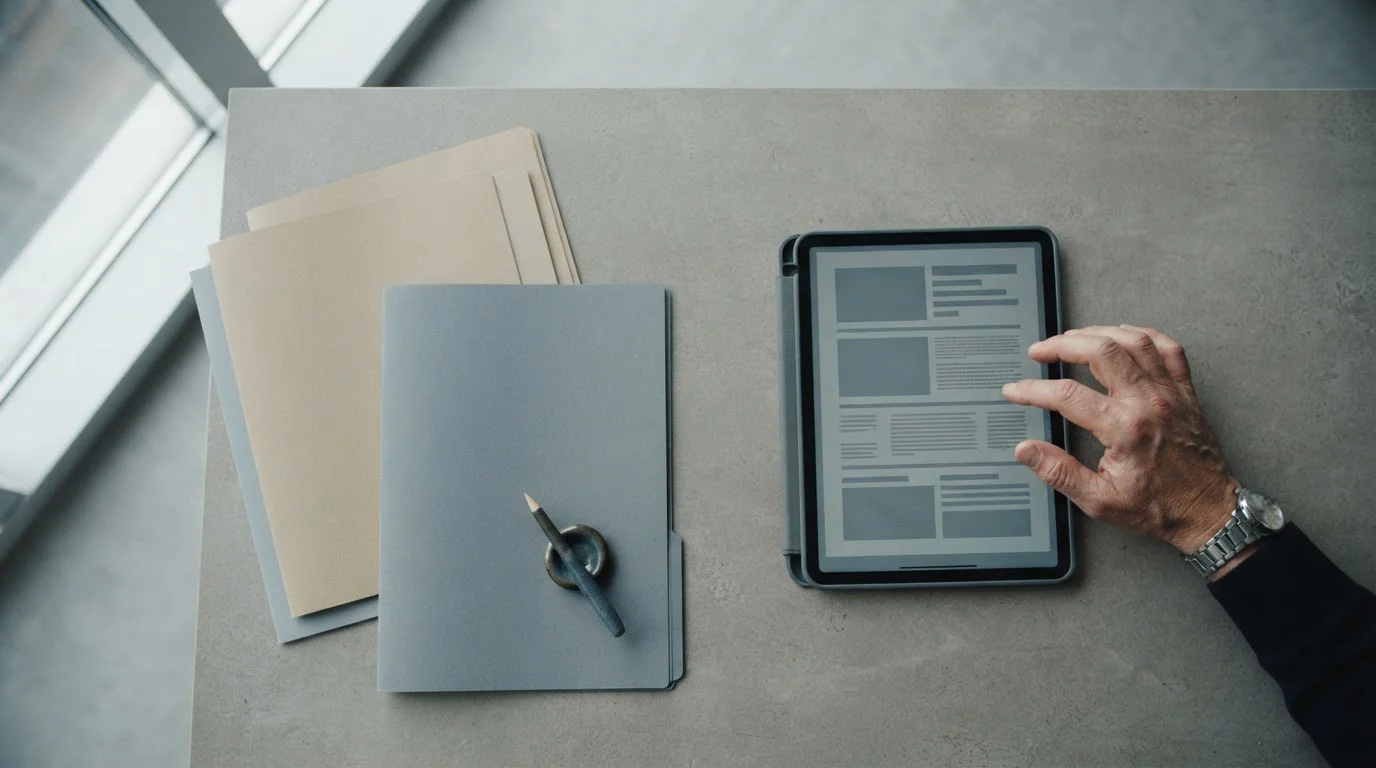 Dokumente und Tablet symbolisieren rechtliche Rahmenbedingungen beim Wetten