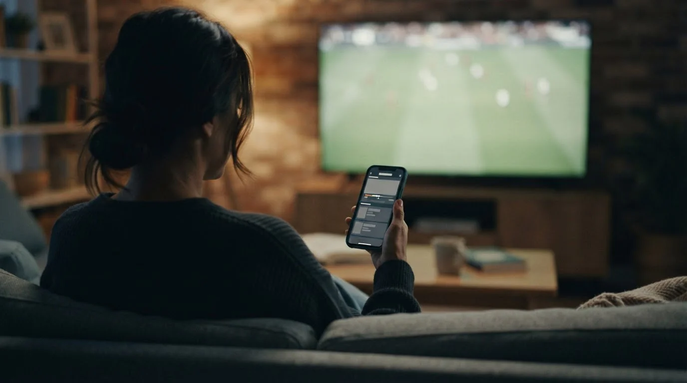 Live-Wettangebot während eines laufenden Sportereignisses auf mobilem Gerät